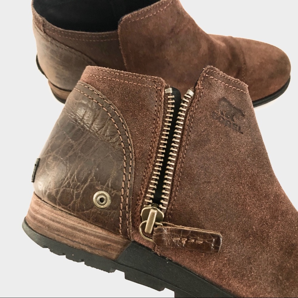 Sorel Major Low Brown Ankle Booties Women’s Size 8.5